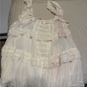 Free People Ivory Lace Romper